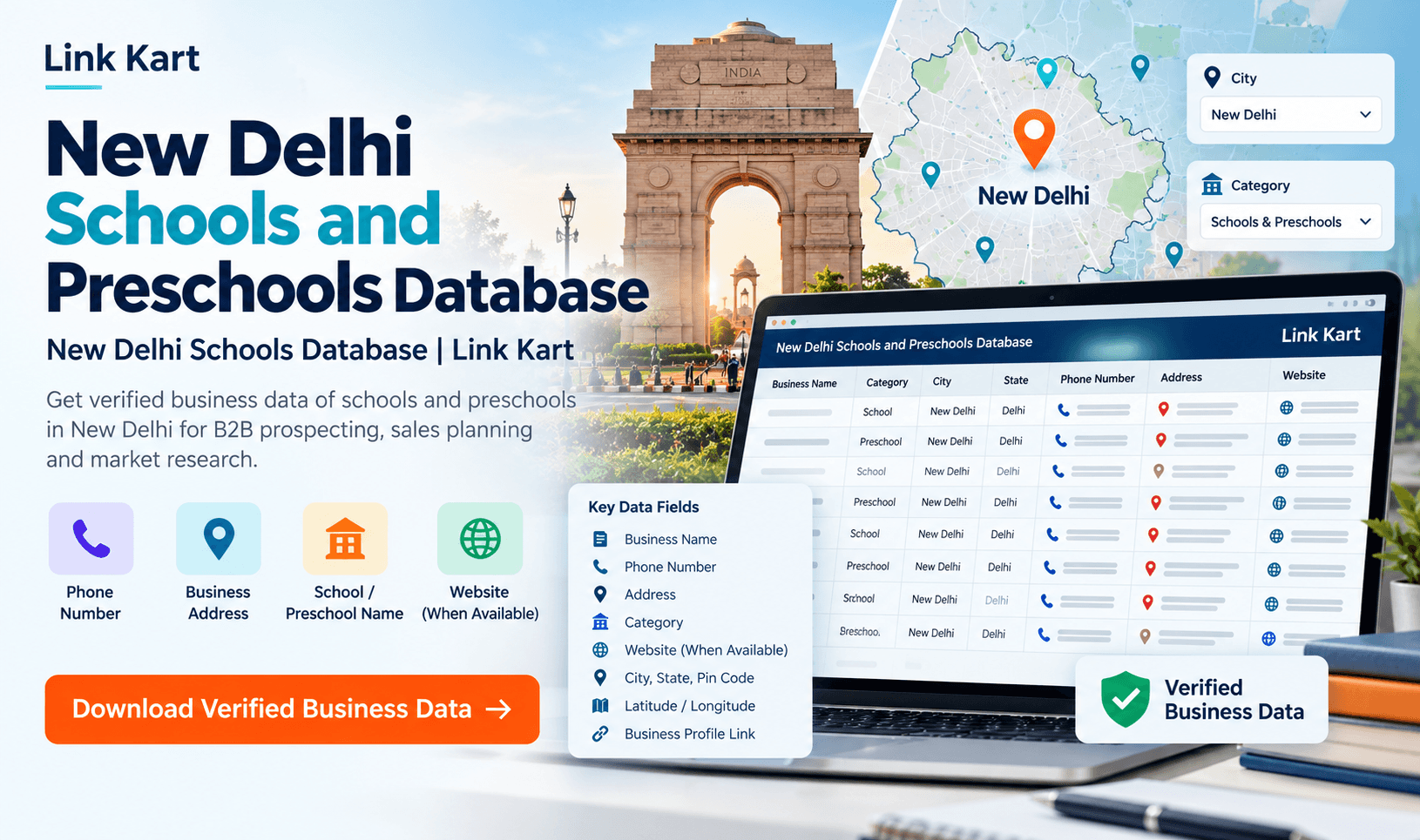New Delhi Schools Database | Link Kart