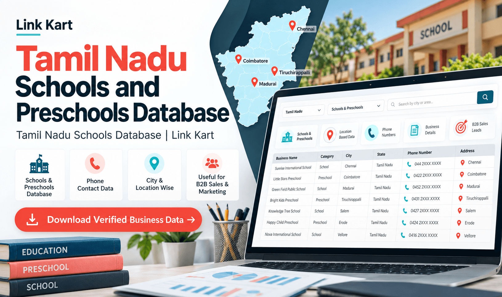 Tamil Nadu Schools Database | Link Kart