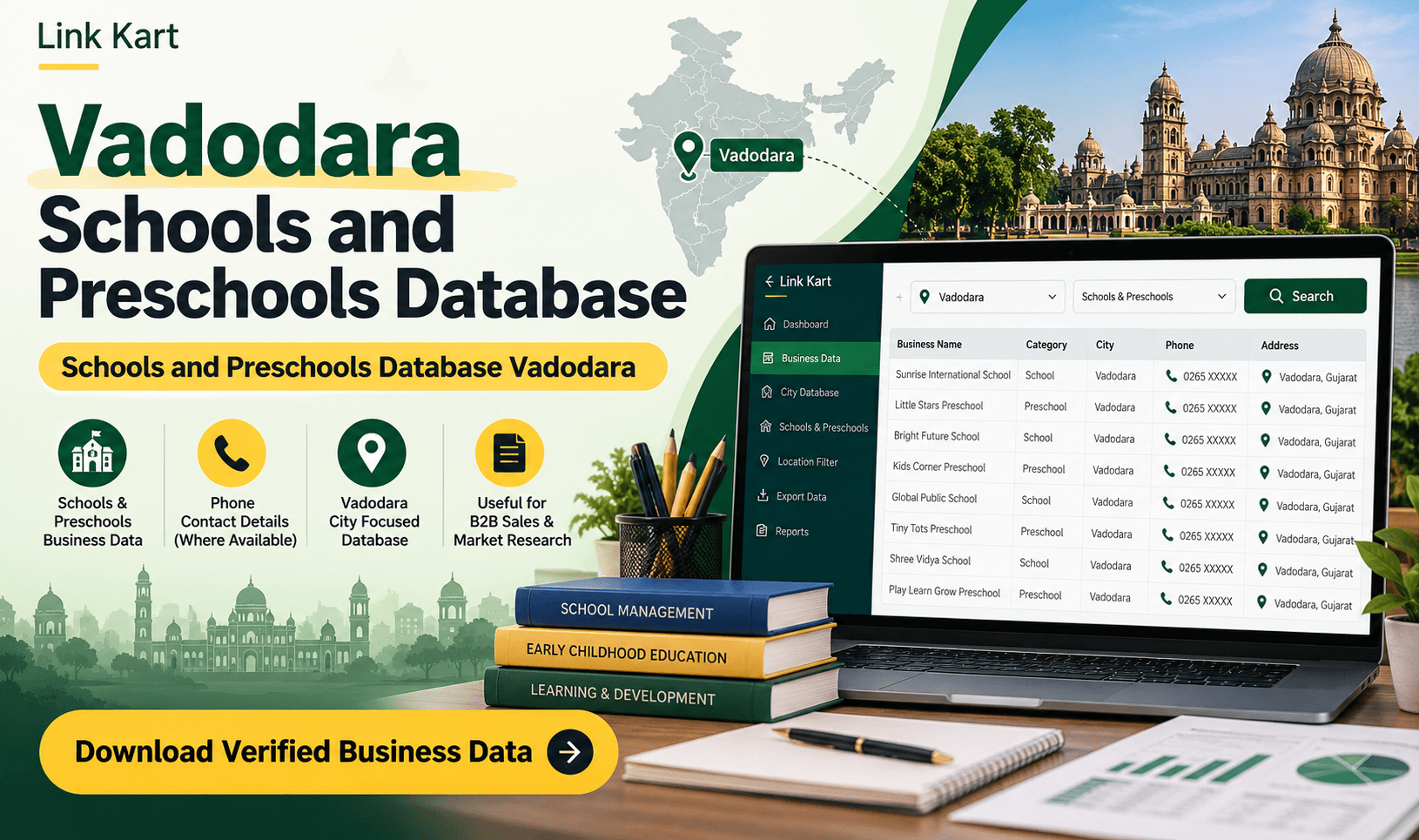 Schools and Preschools Database Vadodara