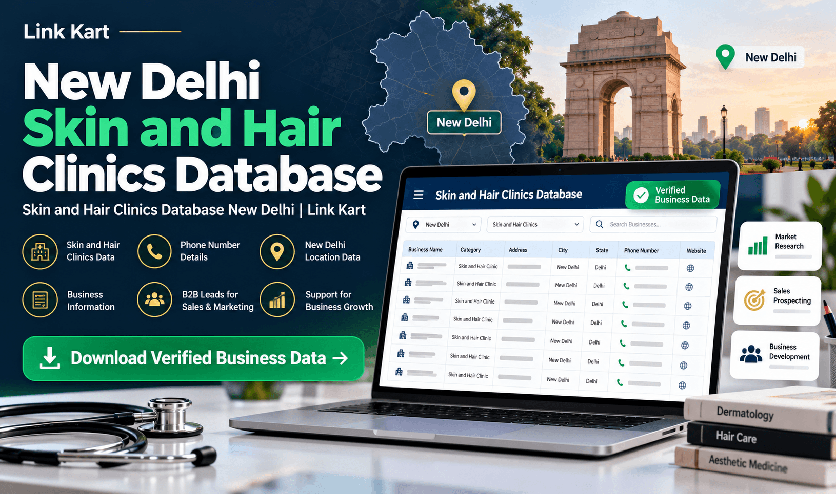 Skin and Hair Clinics Database New Delhi | Link Kart