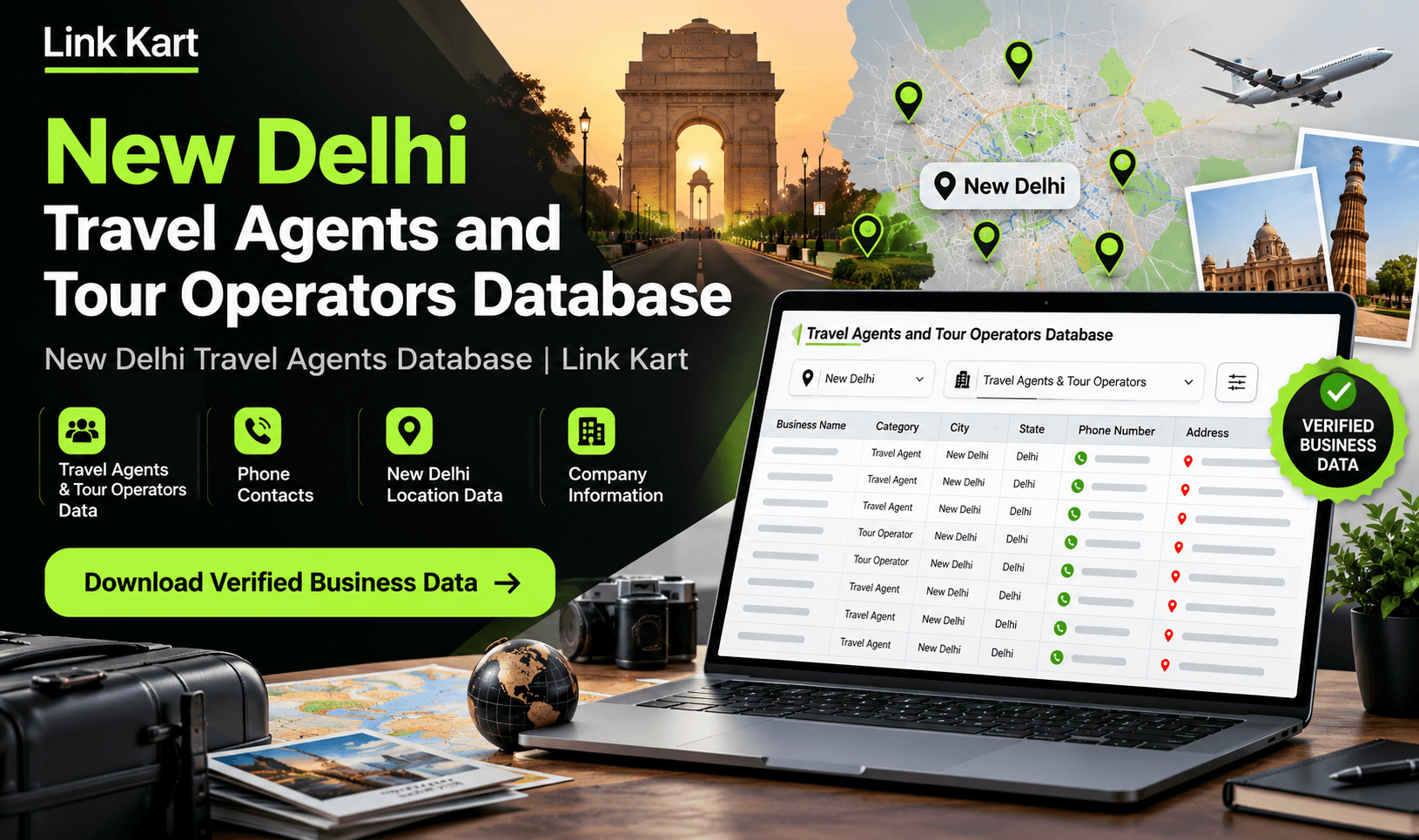 New Delhi Travel Agents Database | Link Kart