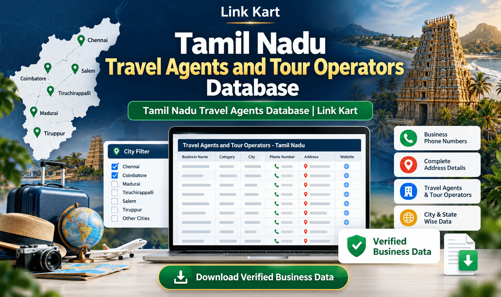 Tamil Nadu Travel Agents Database | Link Kart
